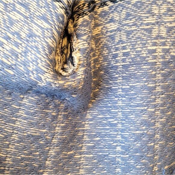 Dale of Norway Blue and White Fair Isle Button Front Pure Wool Sweater Size L - Picture 8 of 9